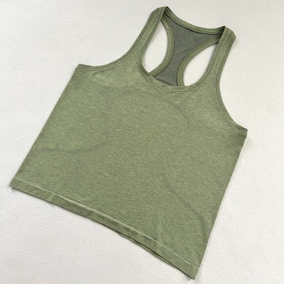 Lululemon Asphalt Grey Lemon Vibe Green Swiftly Tech Racerback Tank 2.0 Race 10 - Picture 2 of 6